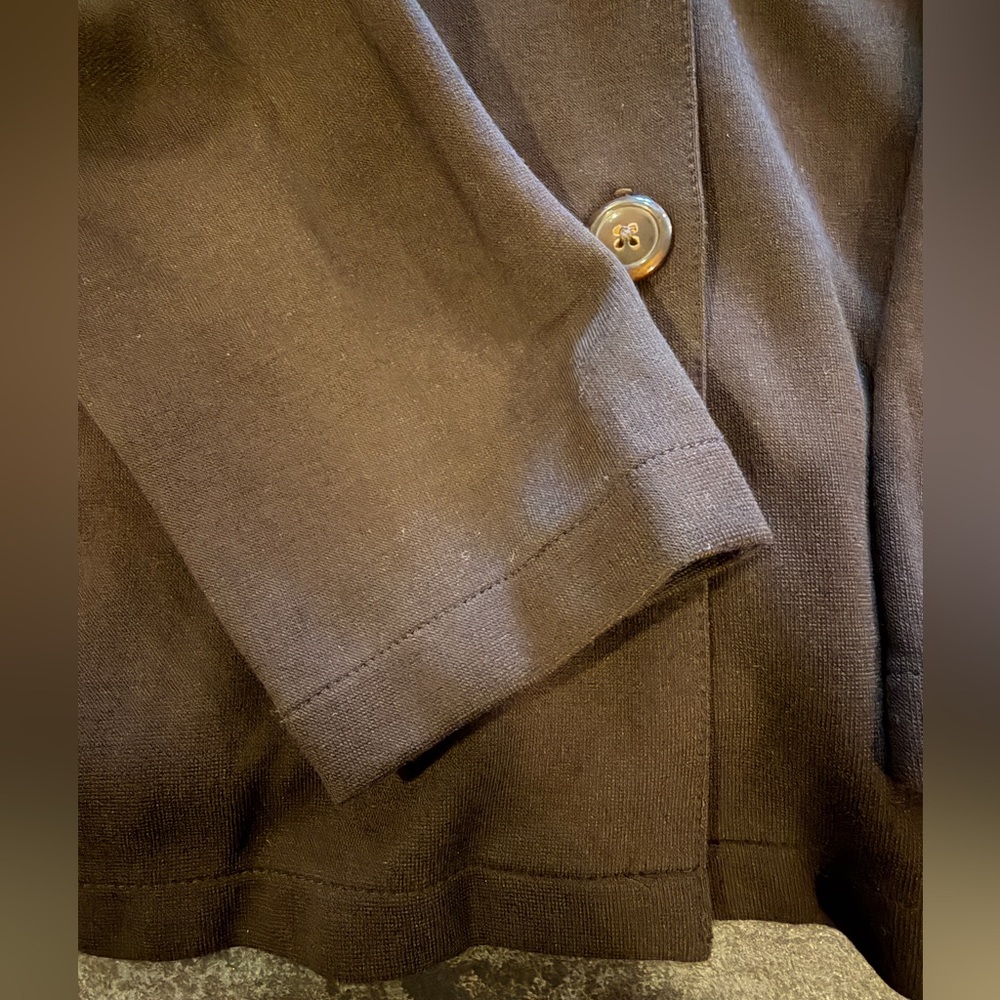 🤎🧶GAP Brown Ponte Knit Soft Shirt Blazer Jacket NEW - Picture 3 of 6
